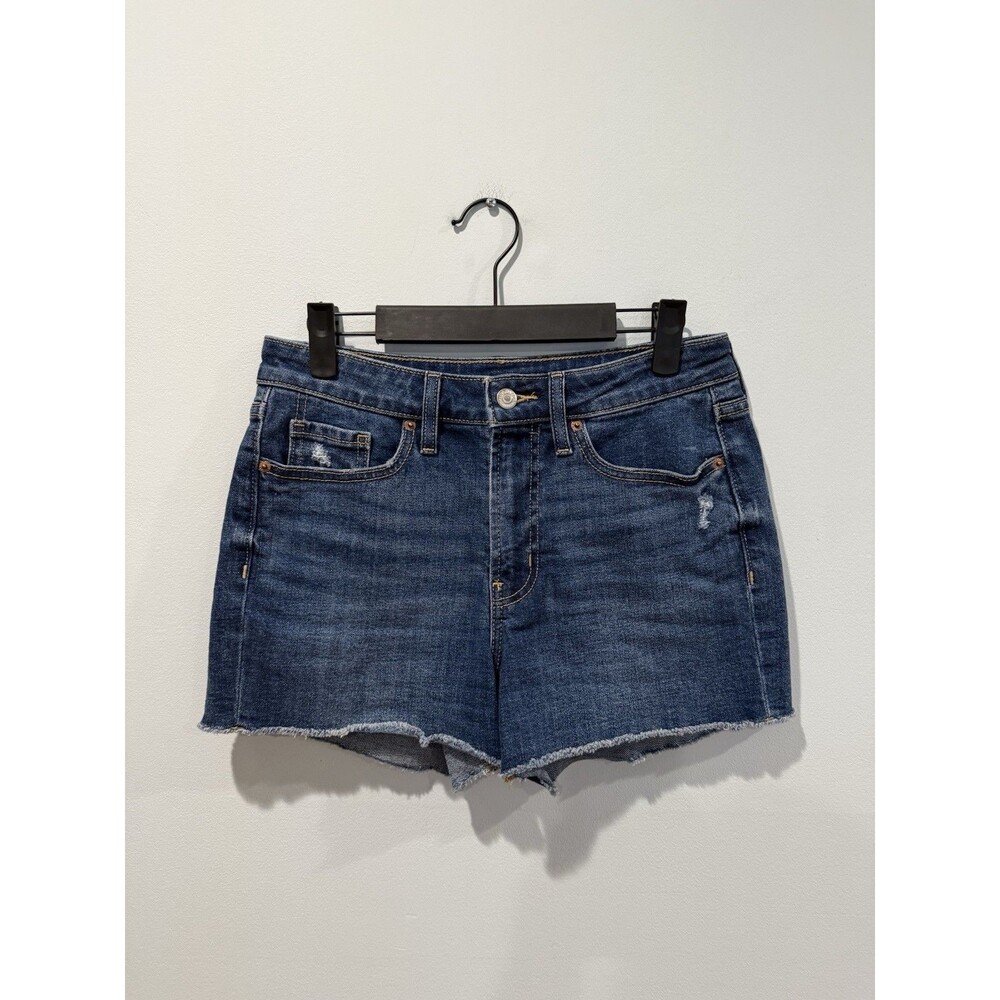 Old Navy OG Straight Cut Off Denim Shorts Women 4 Stretch Cotton Travel Vacation